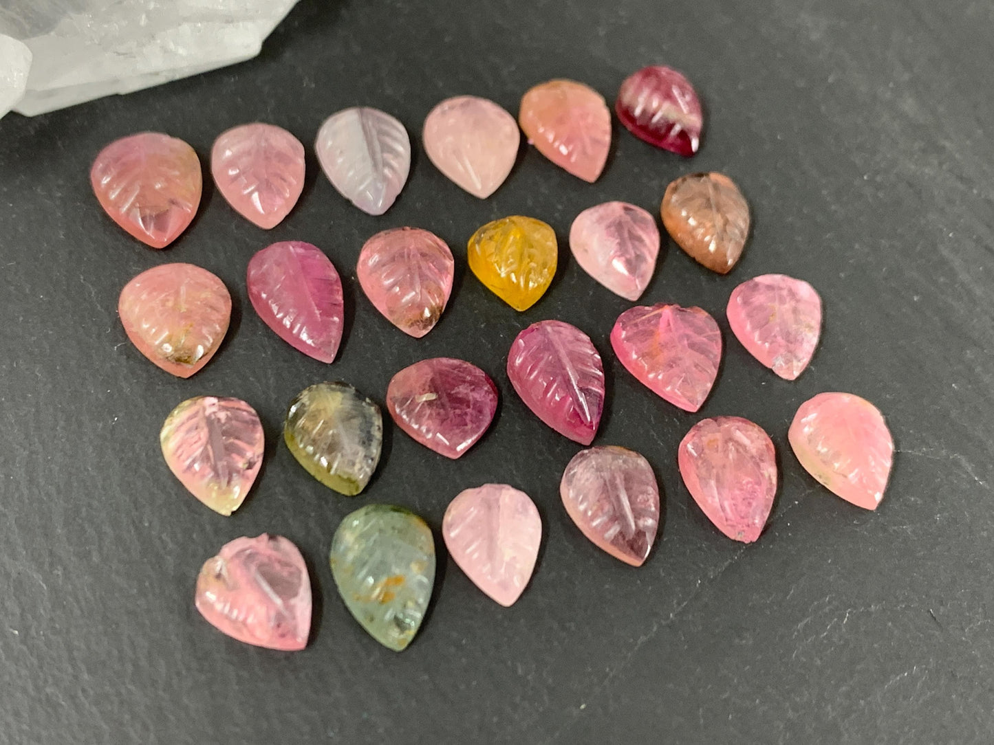 Tourmaline leaf cabochon