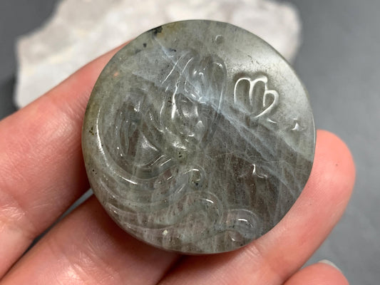 Virgo Purple Labradorite Zodiac Signs - Zodiac Constellations Carving