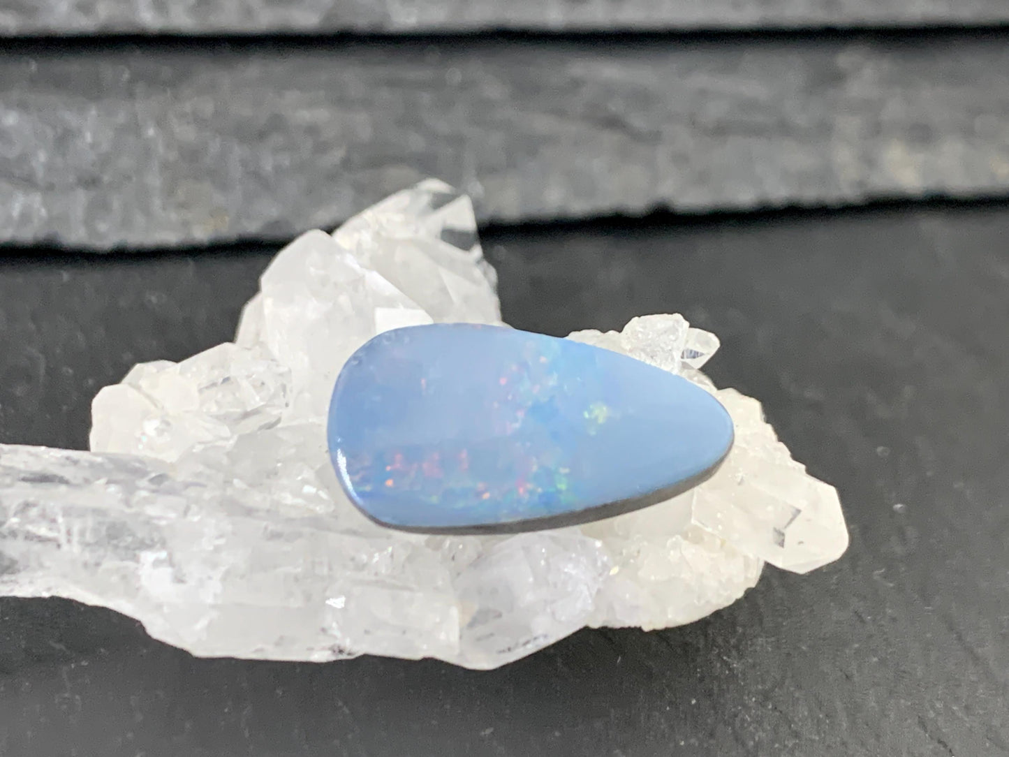 Australian Opal doublet 9x17x5mm cabochon