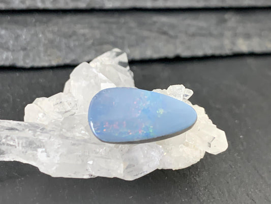 Australian Opal doublet 9x17x5mm cabochon