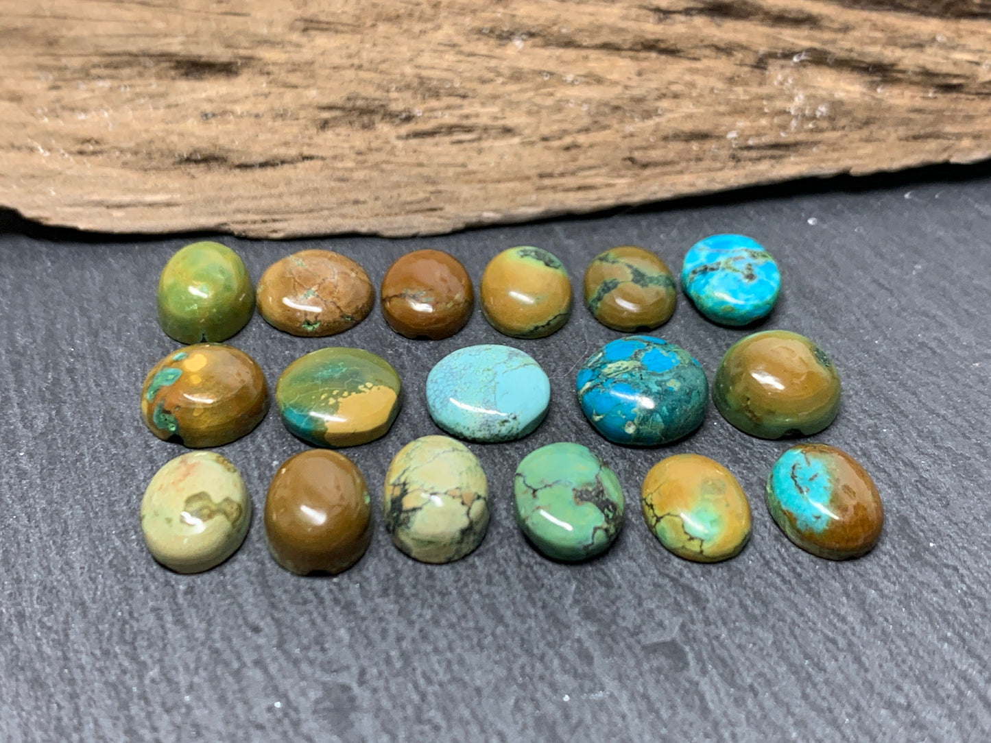 Tibetan Turquoise mixed shapes 9mm long cabochon/ Select your cabochon