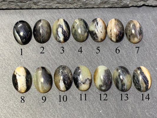 Golden Black Pietersite Oval 10x14mm Cabochon - Calibrated cabochons