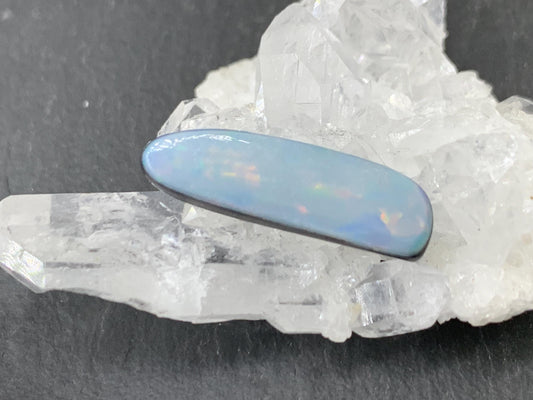Australian Opal Doublet Natural Opal Gem 6x20x4mm Cabochon Stone Free Form