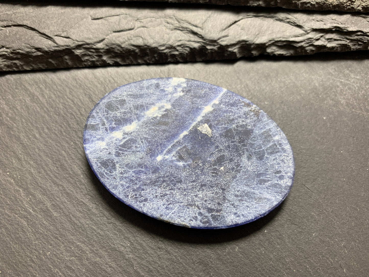 Large Sodalite cabochon 64x45x7mm