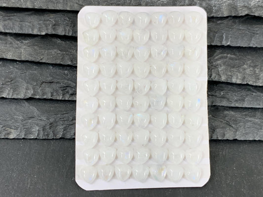 Rainbow Moonstone trillion 6mm cabochon - Calibrated Moonstone
