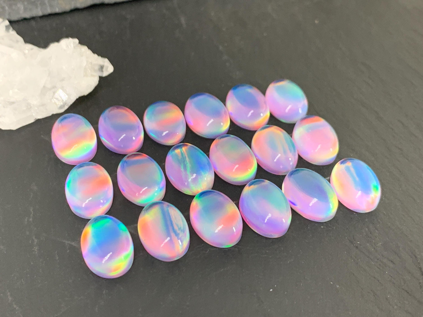 Aurora Opal Cabochon: 10x14mm Oval Gemstone
