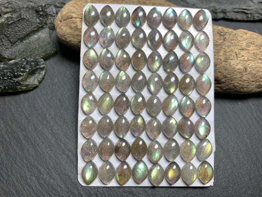 Labradorite marquise  6x8mm Cabochon - Calibrated Cabochons