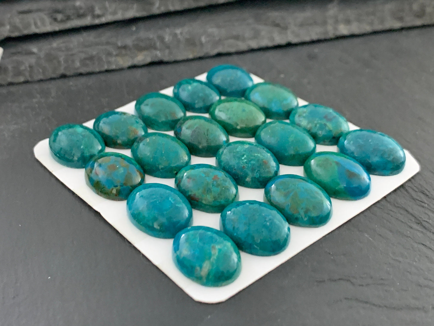 Chrysocolla oval 12x16mm cabochon - Calibrated cabochons