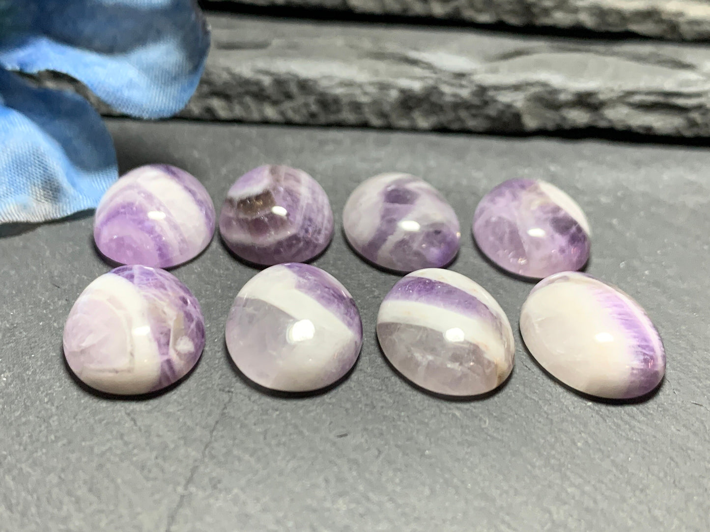 Lace Amethyst Oval 13x18mm Cabochon - Calibrated Cabochons