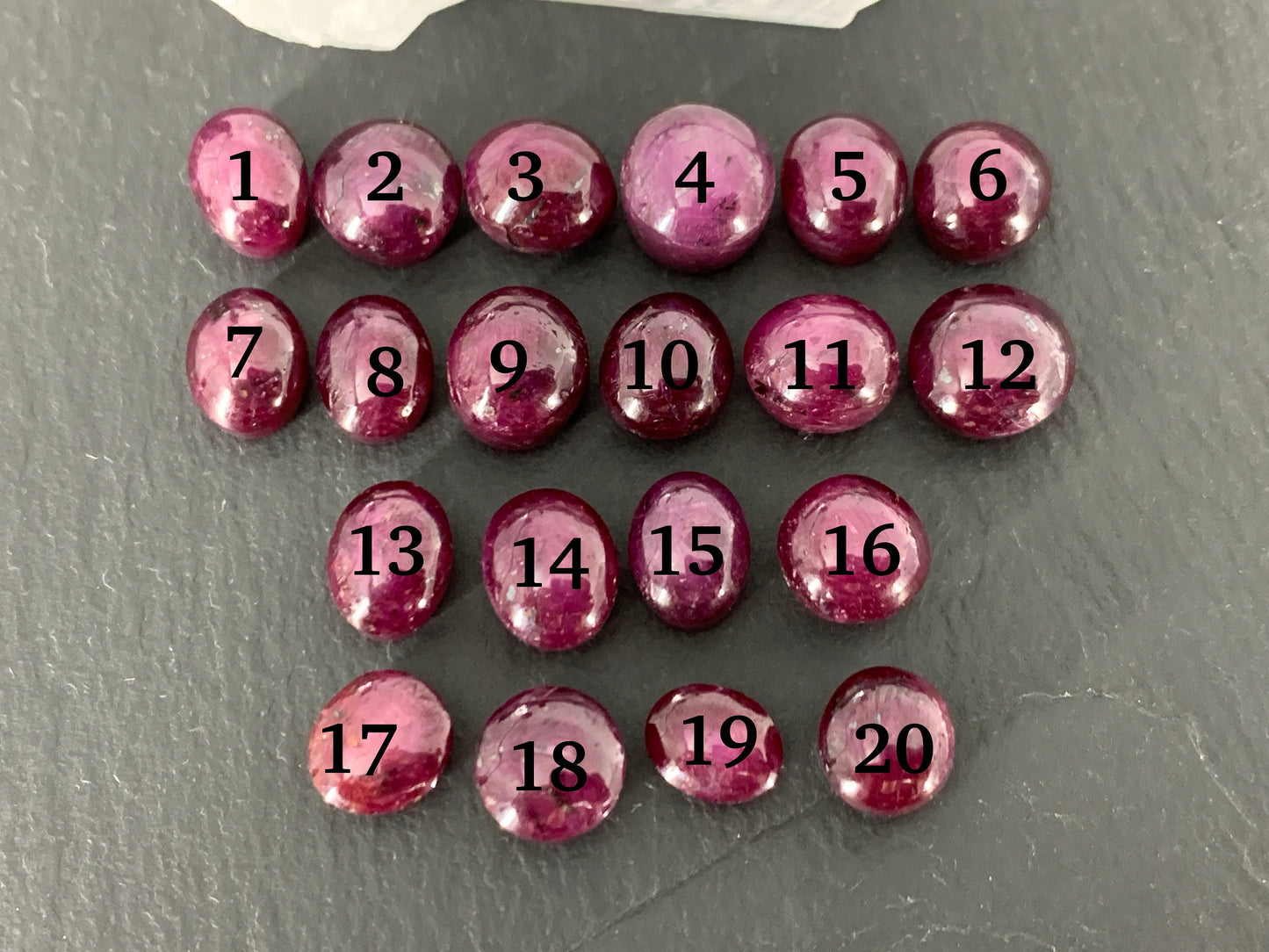 Ruby 7-8mm long cabochon