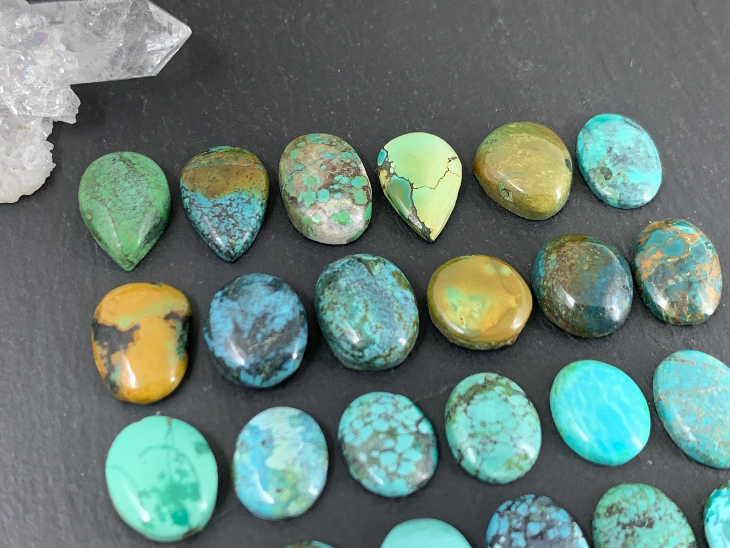 Tibetan Turquoise 12-15mm cabochon