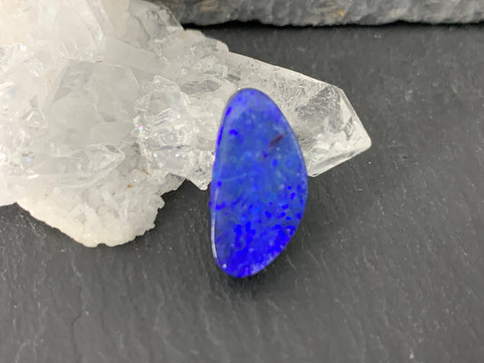 Australian Opal doublet 9x17x4.5mm cabochon