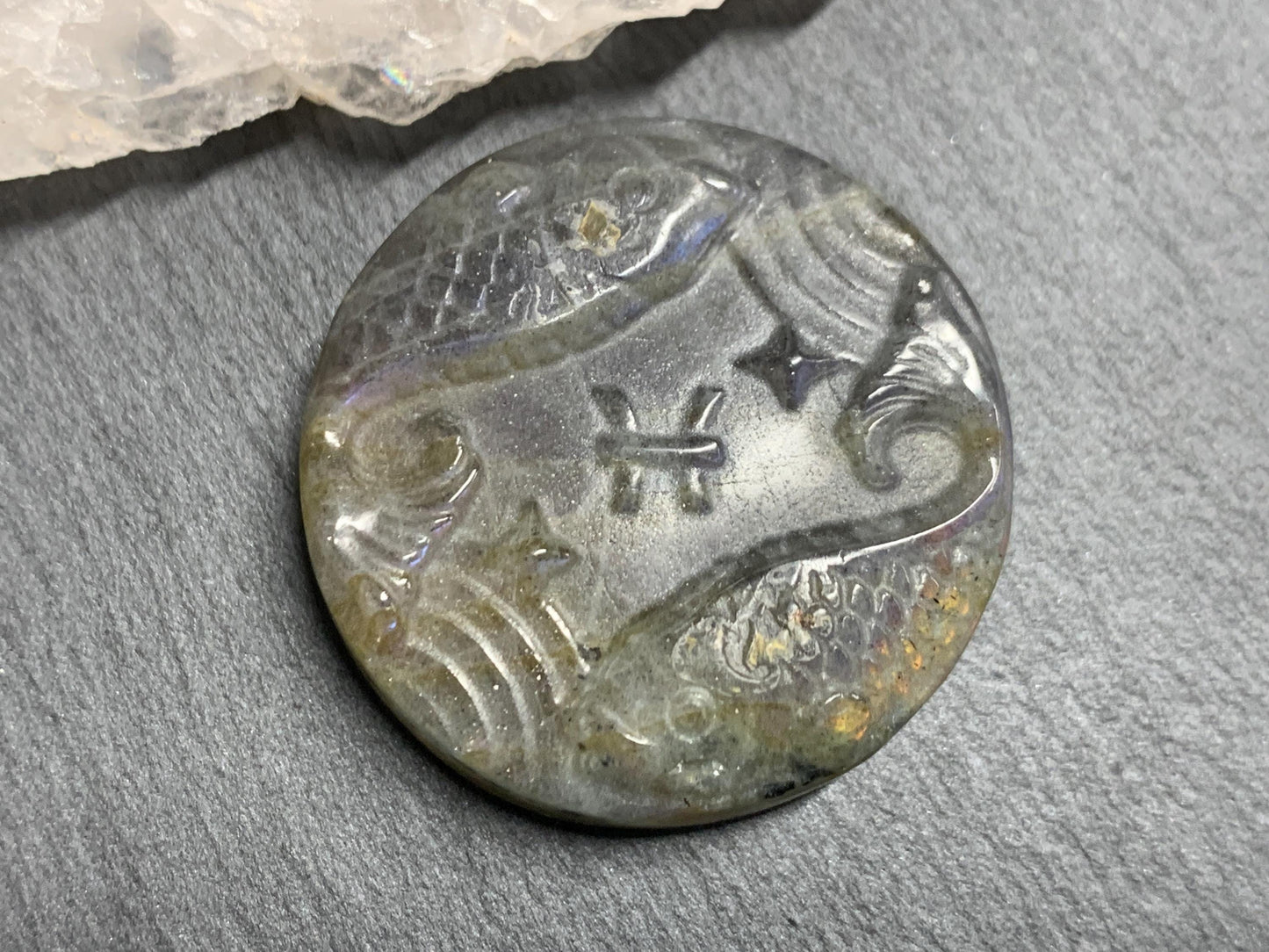 Pieces Purple Labradorite Zodiac Signs - Zodiac Constellations Carving