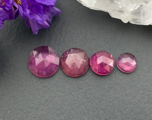 Faceted pink Sapphire round 5mm to 11mm cabochon