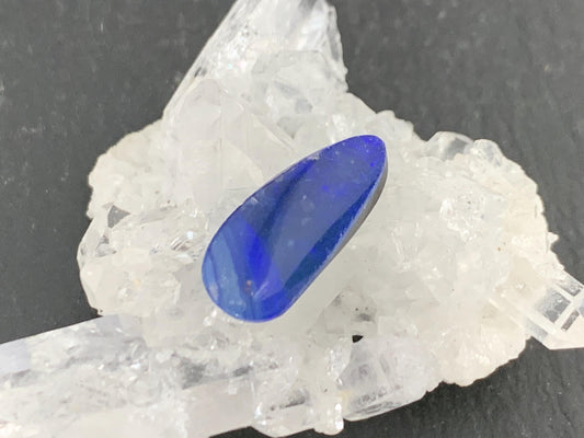 Second Quality Australian Opal doublet 7x15x4mm cabochon