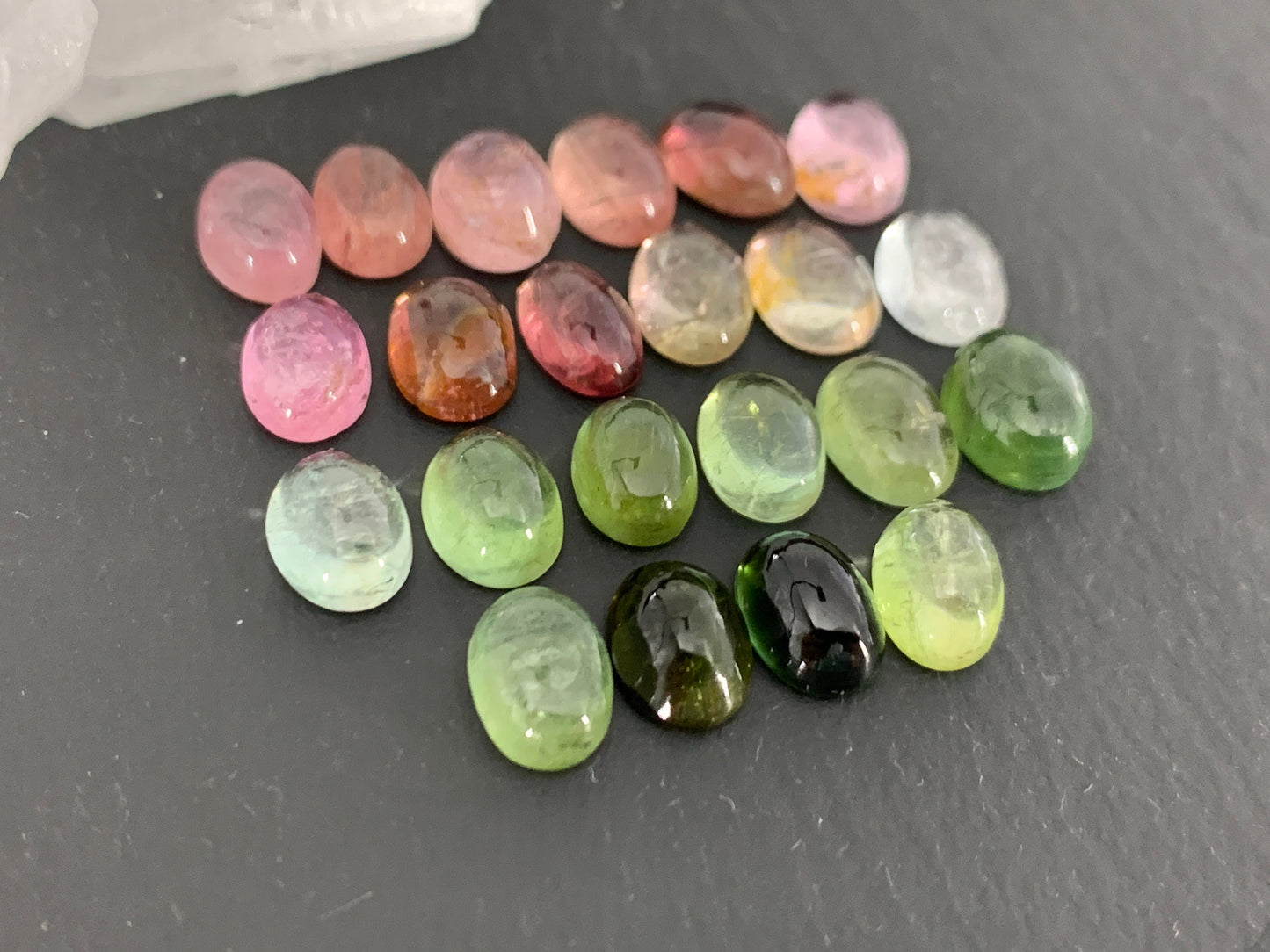 Tourmaline oval 5x7mm cabochon/ select your cabochon