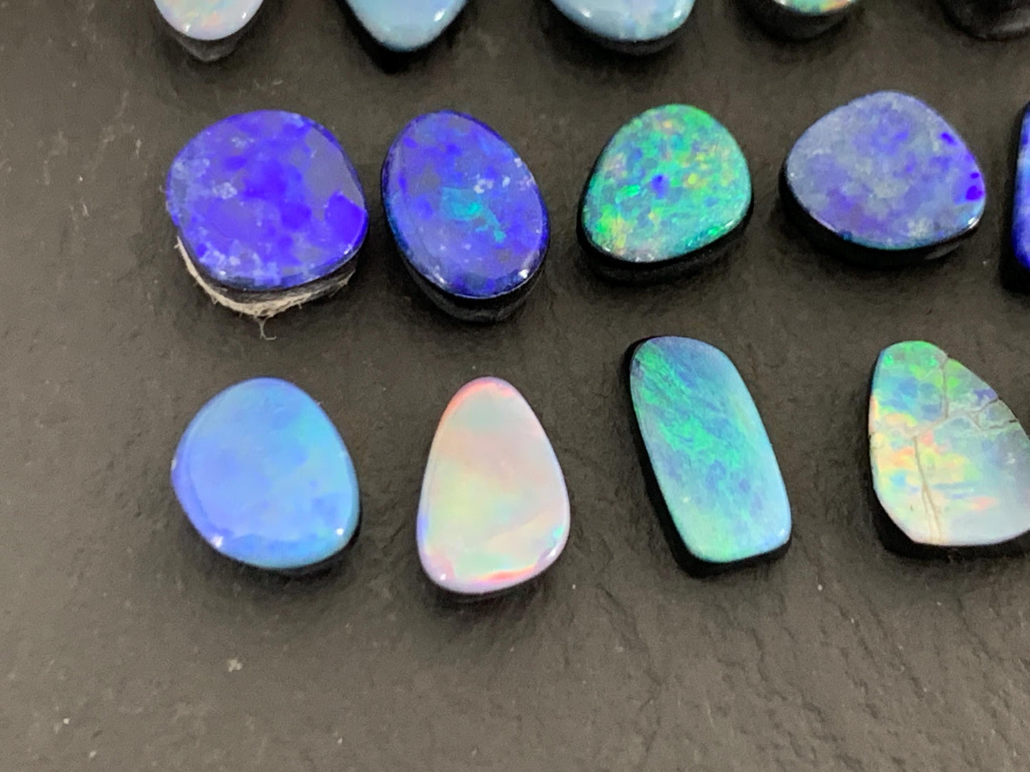 Australian Opal Doublet 6-8mm long cabochon - Select your piece