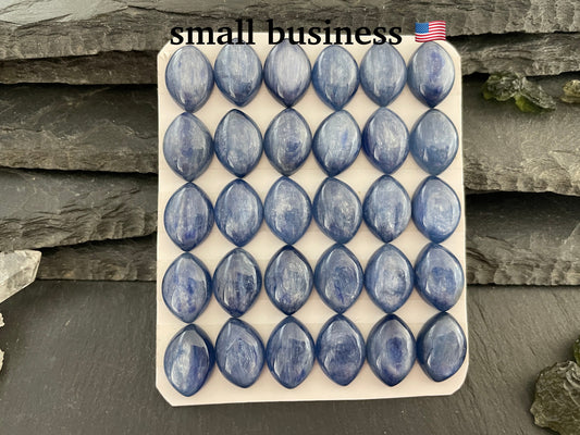 Kyanite marquise  10x14mm Cabochon - Calibrated cabochons