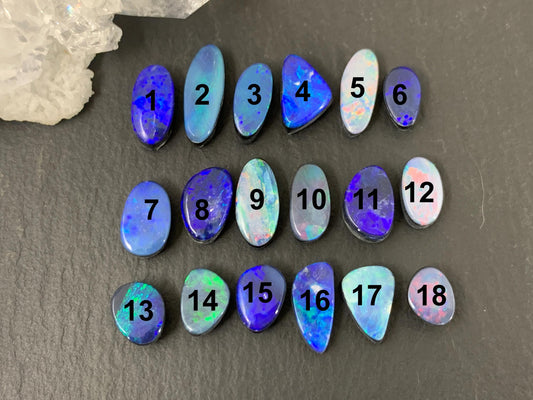 Australian Opal Doublet 8-13mm long cabochon