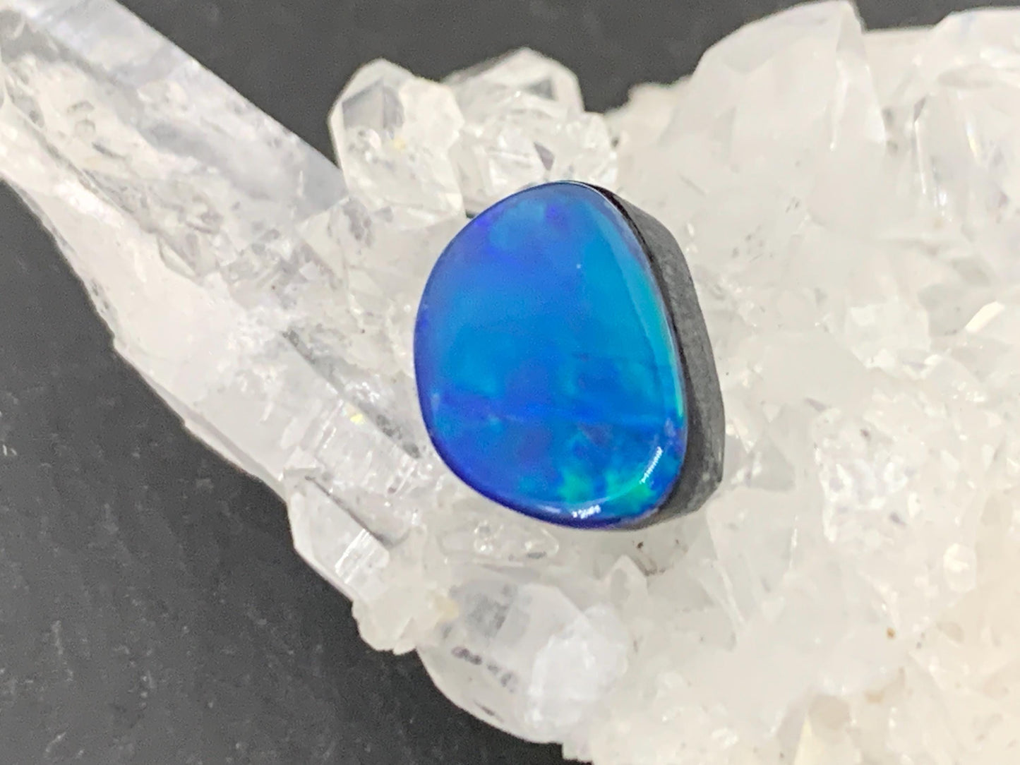Australian Opal Doublet 8x10x4mm cabochon