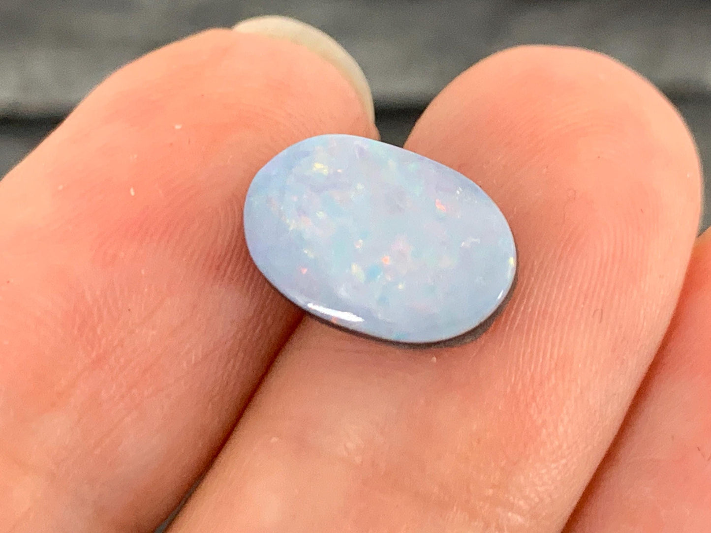 Australian Opal doublet 8x12x3mm cabochon