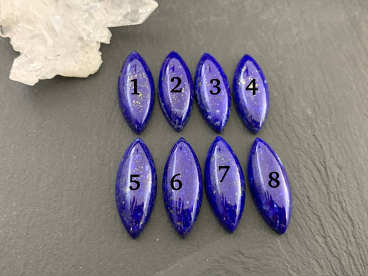 Lapis Lazuli marquise 10x25mm cabochon - Calibrated cabochons