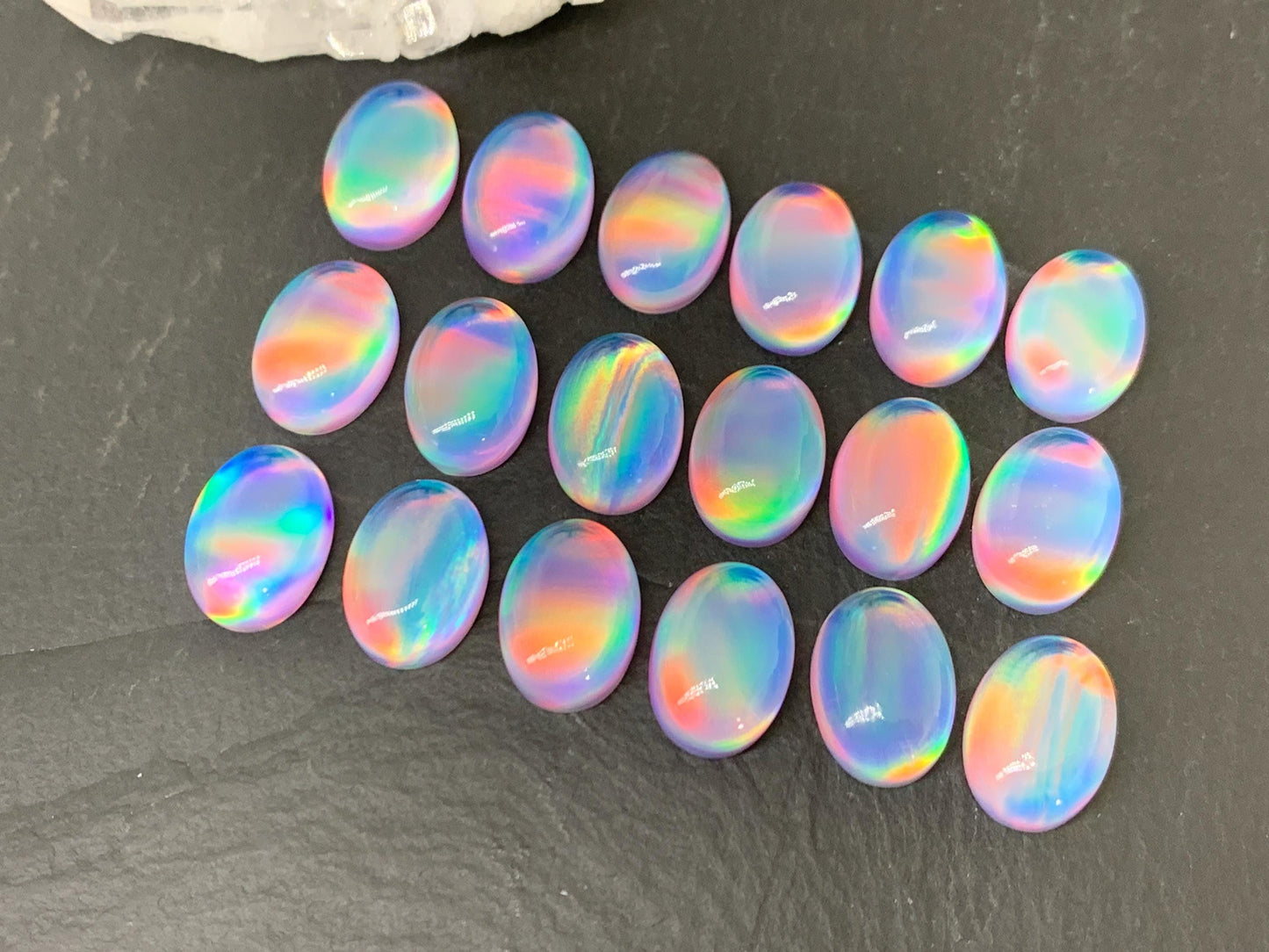 Aurora Opal Cabochon: 10x14mm Oval Gemstone