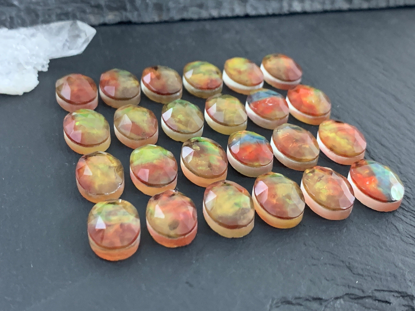 Ammolite Doublet oval 10x14mm  cabochon
