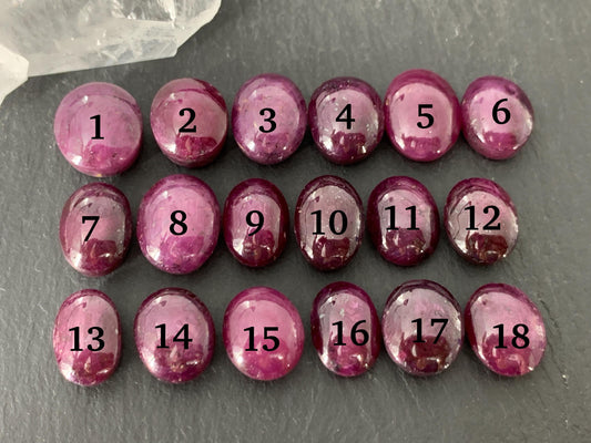 Ruby cabochon 12-13mm long