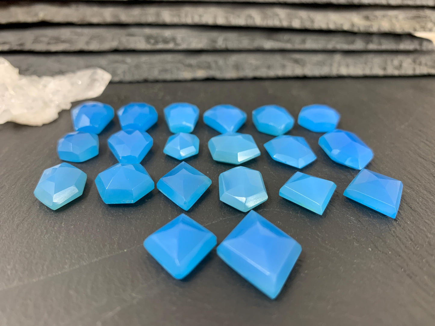Blue Chalcedony cabochon