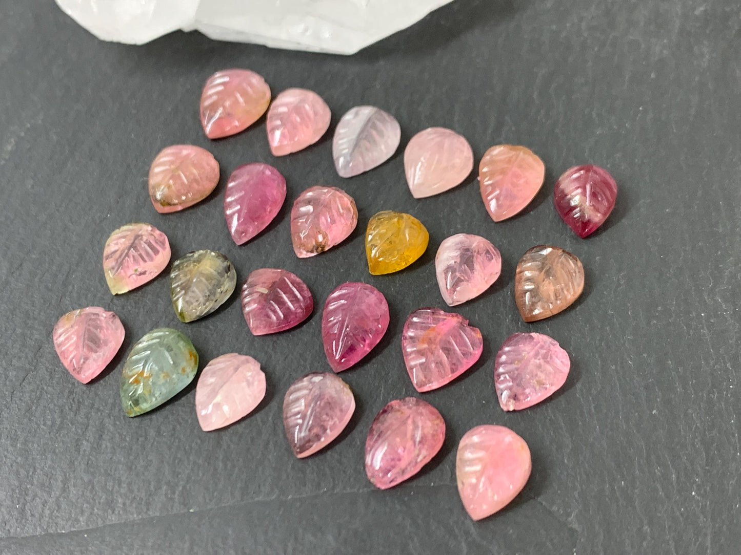 Tourmaline leaf cabochon