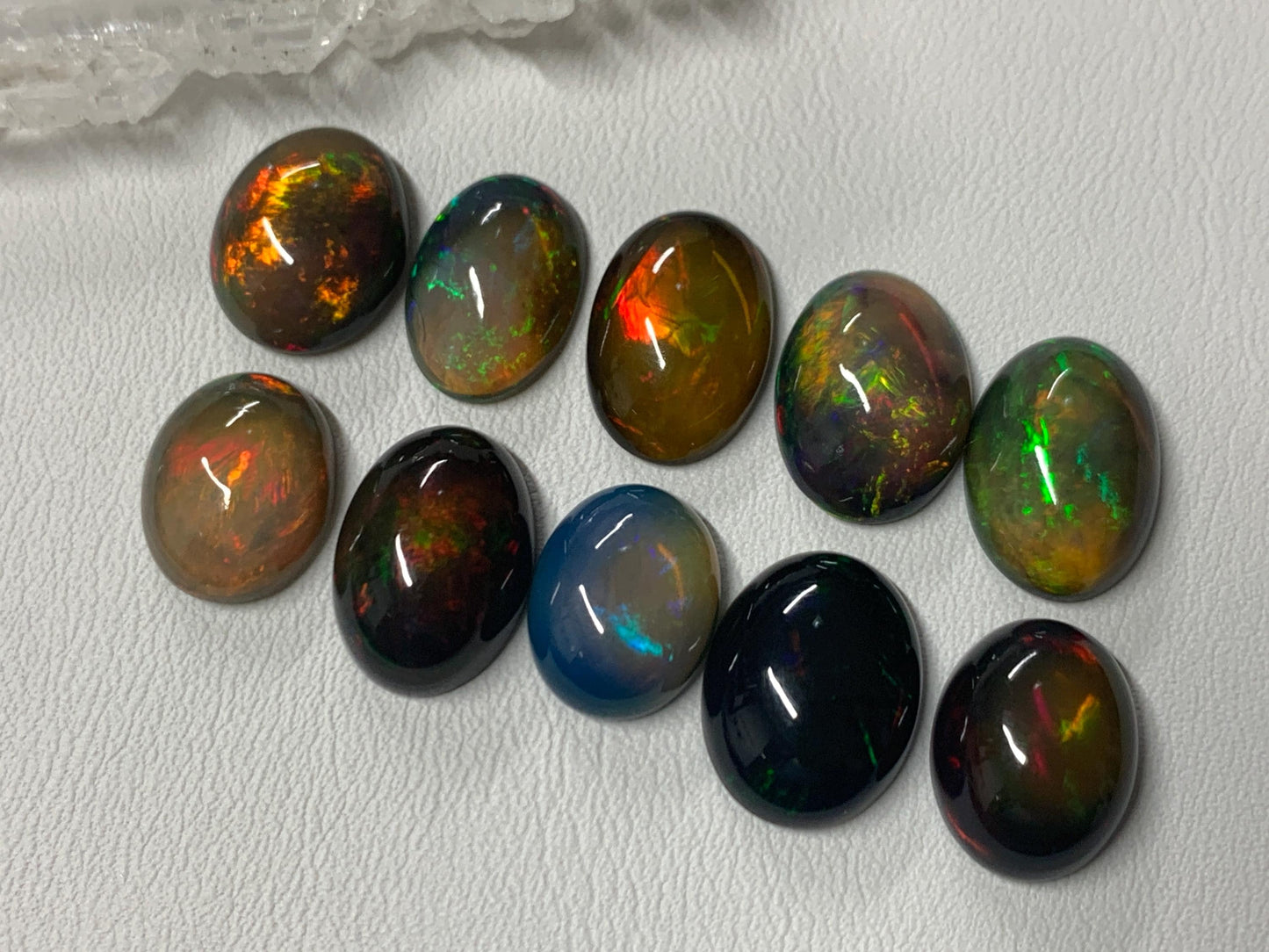 Natural Black  Ethiopian Opal 12-14mm long cabochon/ Select your cabochon