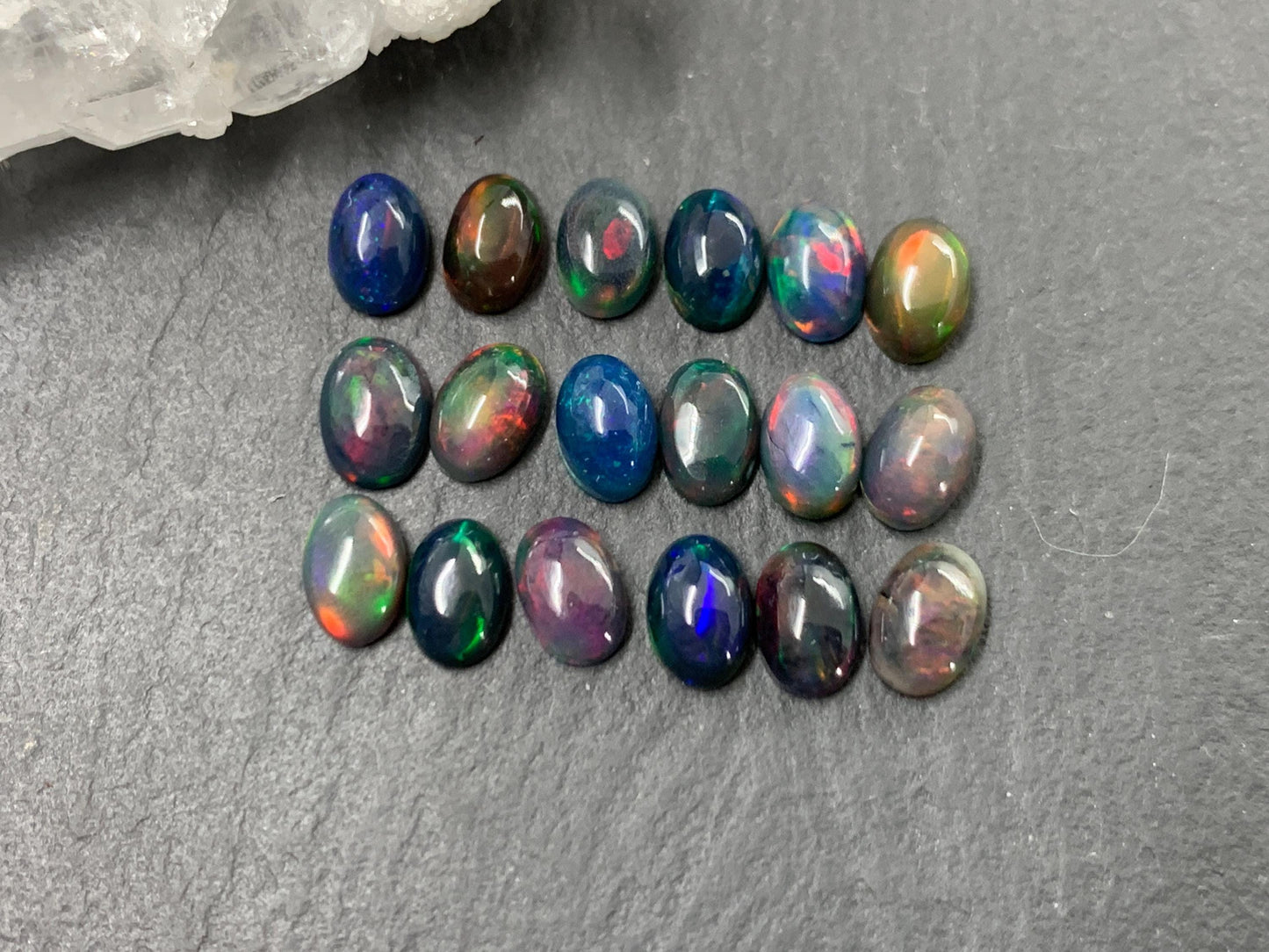 Ethiopian Black Opal Cabochon: Oval Gemstone (4x6mm) *
