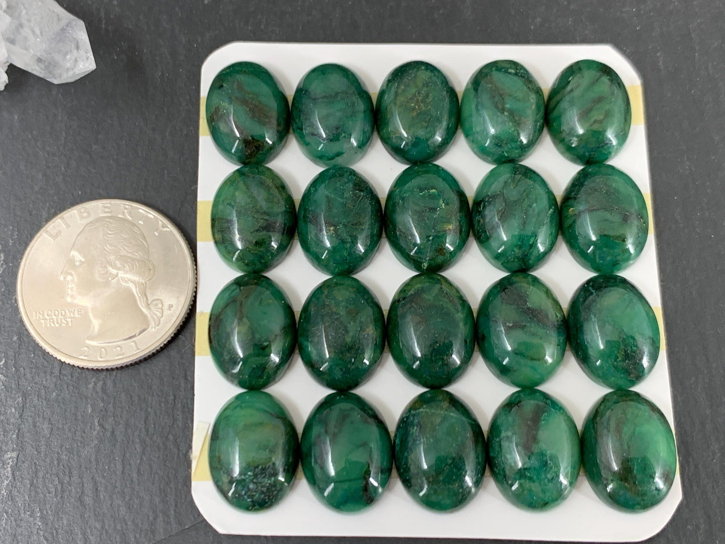 African Jade oval 12x16mm cabochon - Calibrated cabochons