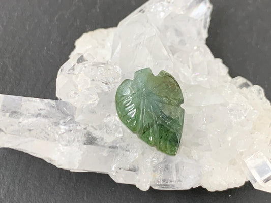 Carved Tourmaline 9x13x3mm cabochon