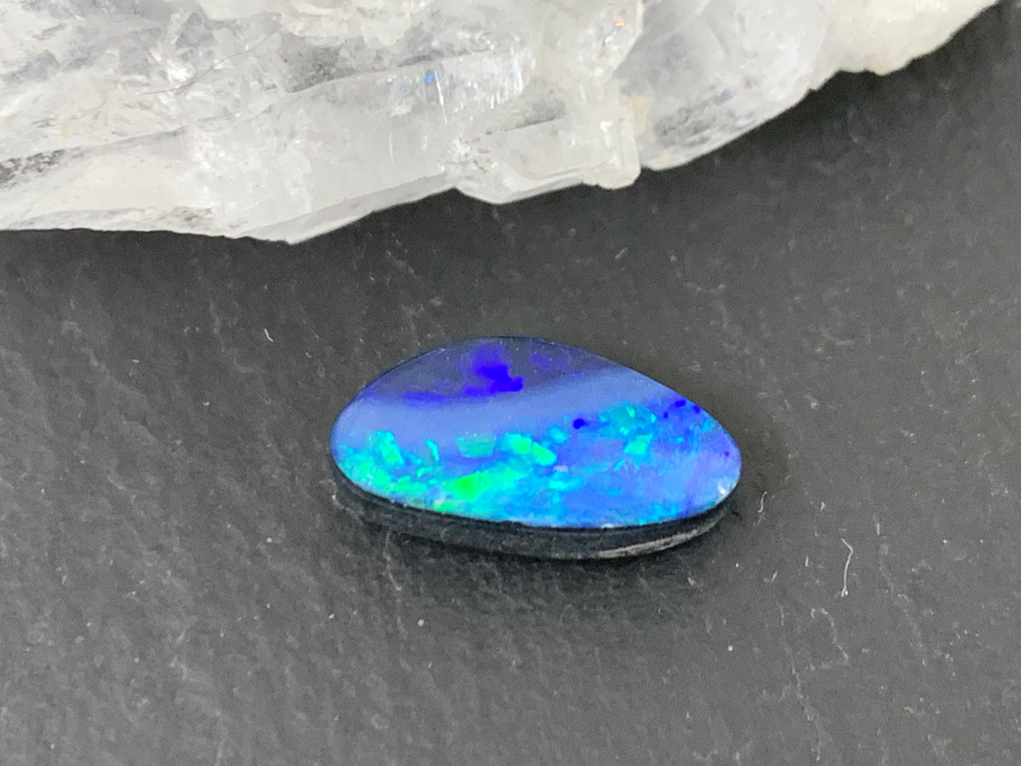 Natural Australian Opal Doublet 6x12x4mm Free Form Cabochon – Colorful Gemstone
