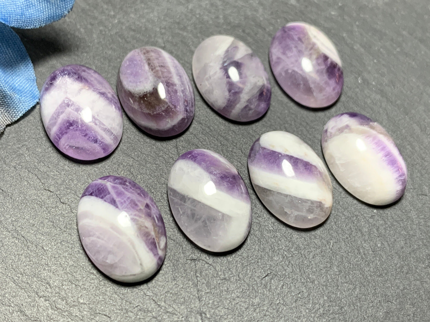 Lace Amethyst Oval 13x18mm Cabochon - Calibrated Cabochons