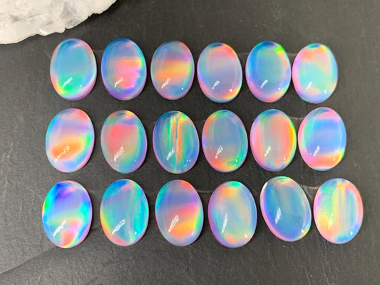 Aurora Opal Cabochon: 10x14mm Oval Gemstone