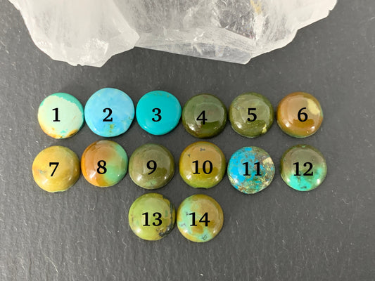 Tibetan Turquoise round 8mm cabochon
