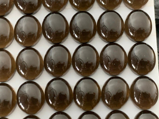 Smokey Quartz oval 10x12mm cabochon - Calibrated cabochons   es