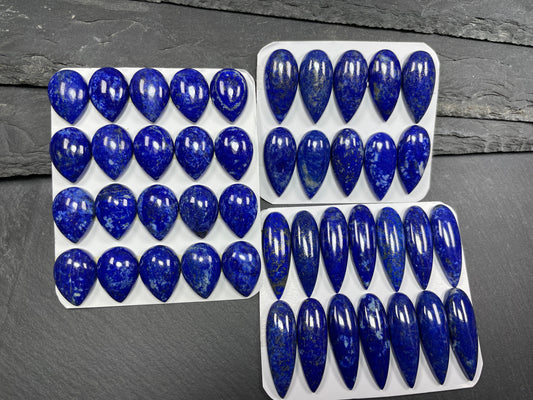 Lapis Lazuli pear cabochon - Calibrated cabochons