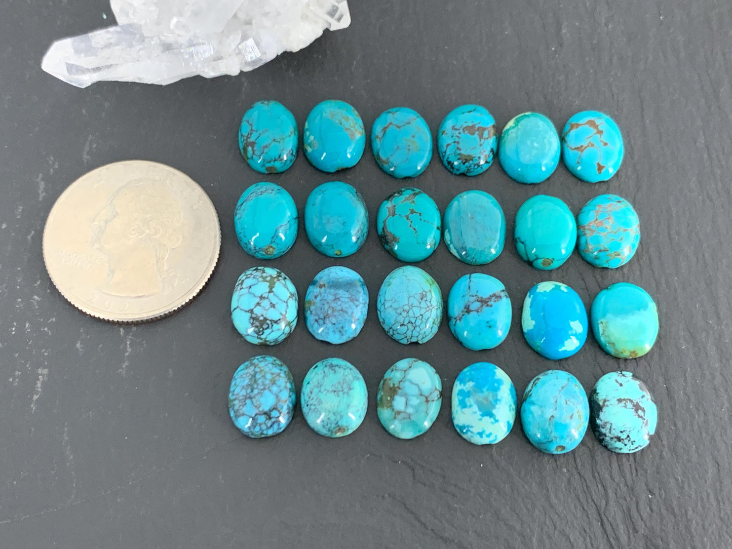 Tibetan Turquoise oval 9x11mm cabochon/ Select your cabochon