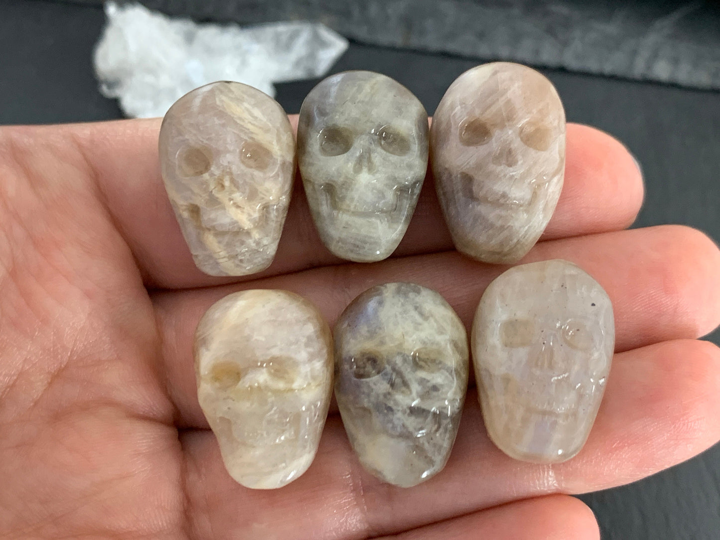 Moonstone Skull 15x22mm Cabochon