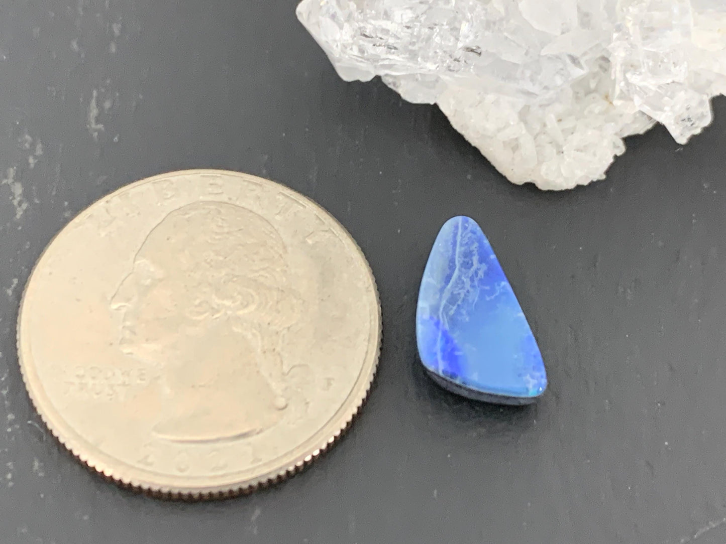 Australian Opal Doublet 4x14x4mm cabochon