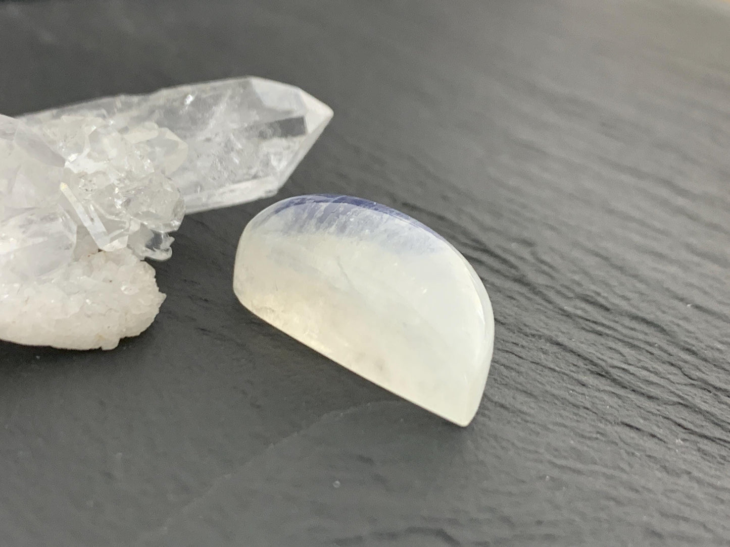 Rainbow Moonstone 23x12x8mm cabochon