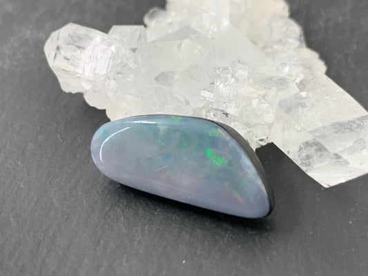 Australian Opal doublet 10x22x5mm cabochon