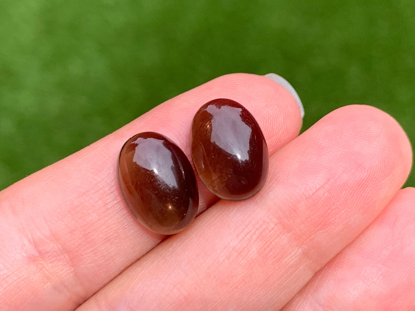 Smokey quartz oval cabochon 10x14mm - Calibrated cabochons
