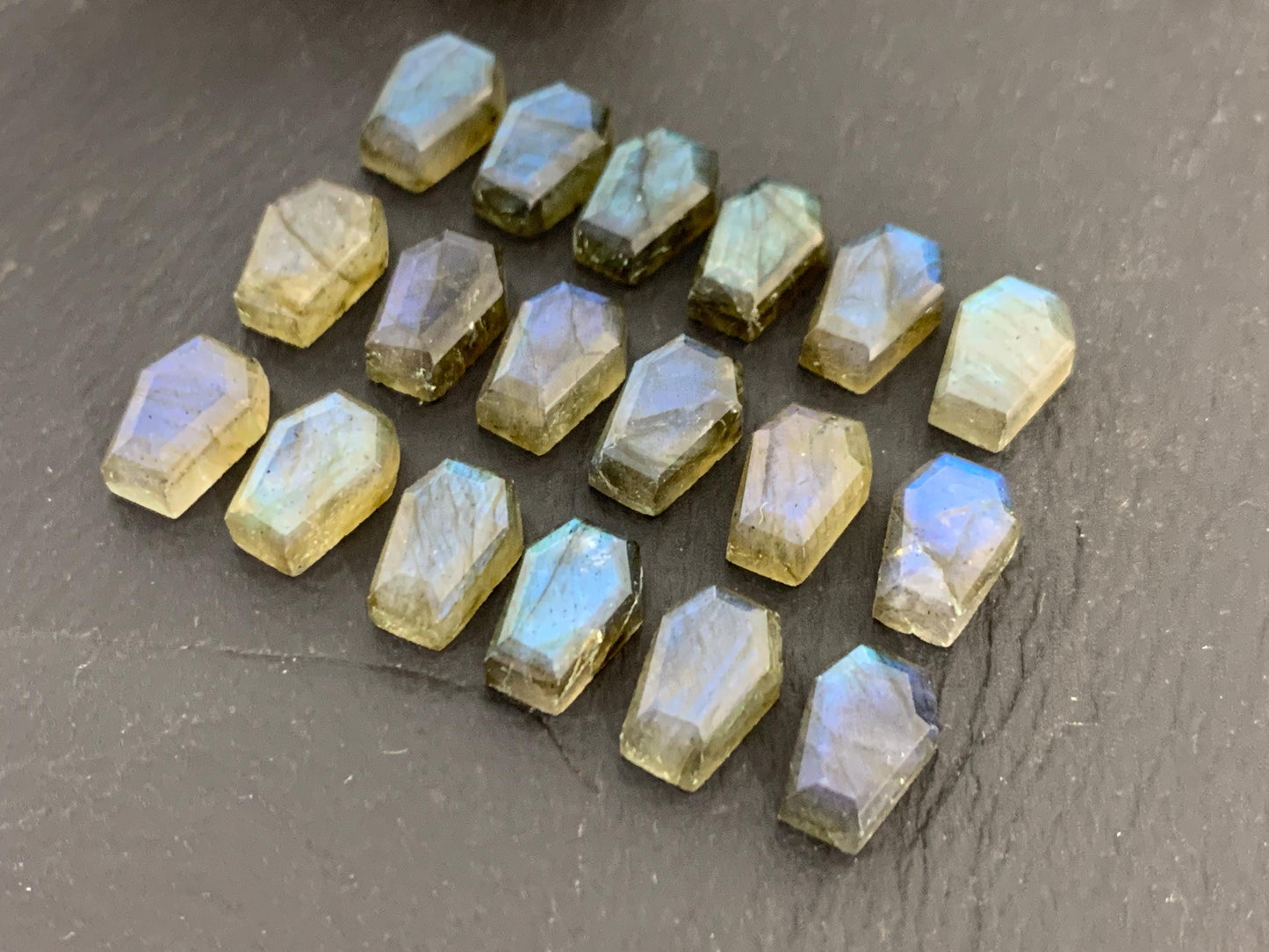 Labradorite Coffin 7x10mm Cabochon - Small Earrings Size Coffins