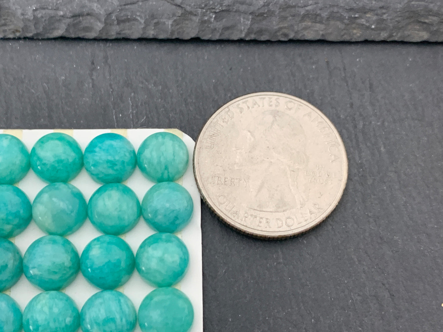 Amazonite round 8mm Cabochon - Calibrated cabochons