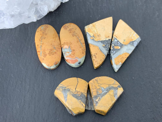 Maligano Jasper cabochon pair